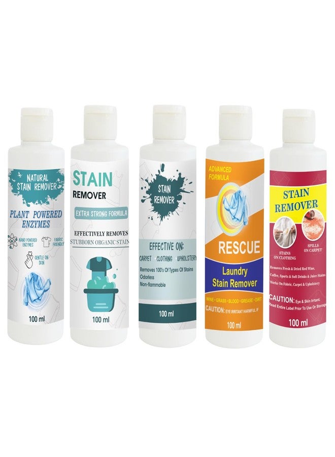 TOOVUS Stain Remover Combo Pack of Shirt, Doll, Sky, Orange and Red Stain Remover | Multi-Surface Cleaning Solution for Clothes, Fabrics, Upholstery (100 g Each) - Image 1